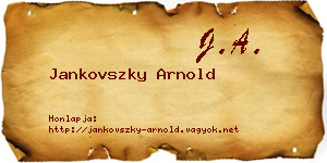 Jankovszky Arnold névjegykártya